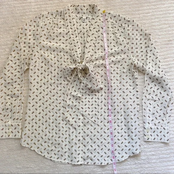 Banana Republic petite monogram silk blouse - Picture 8 of 11